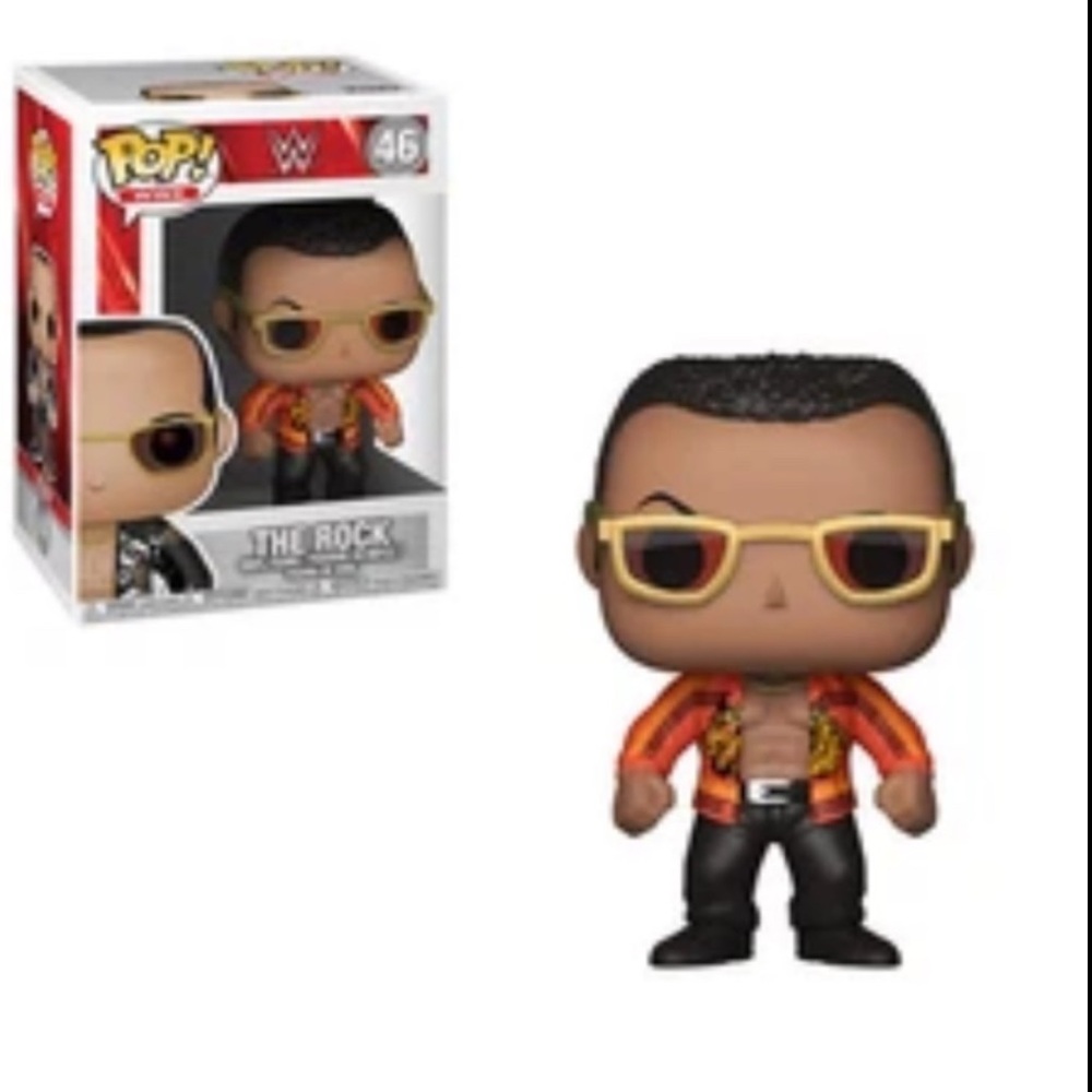 Funko Pop!: WWE Dwayne "The Rock" Johnson #46 Vinyl Figure Orange Shirt